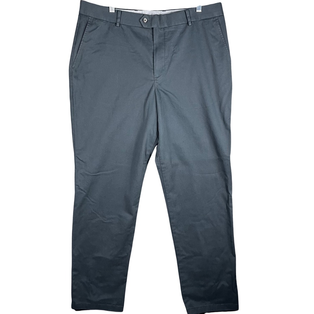 Charles Tyrwhitt Chino Pants Mens 38 Navy Blue Classic Fit Non-Iron Stretch